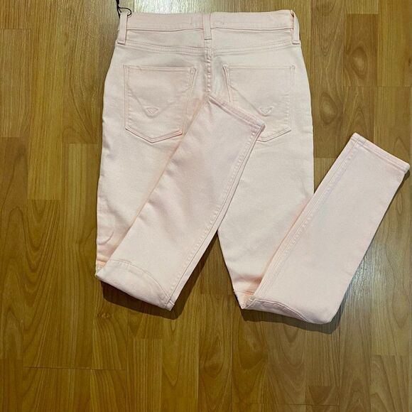 Hudson Los Angeles Women’s Barbara High Waist Pink Skinny Jeans Pearl Pink - Picture 11 of 12